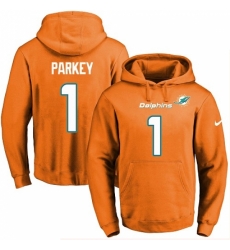 NFL Mens Nike Miami Dolphins 1 Cody Parkey Orange Name Number Pullover Hoodie NFL Mens Nike Miami Dolphins 1 Cody Parkey Orange Name Number Pullover Hoodie