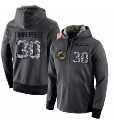 NFL Mens Nike Miami Dolphins 30 Cordrea Tankersley Stitched Black Anthracite Salute to Service Player Performance Hoodie NFL Mens Nike Miami Dolphins 30 Cordrea Tankersley Stitched Black Anthracite Salute to Service Player Performance Hoodie