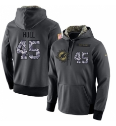 NFL Mens Nike Miami Dolphins 45 Mike Hull Stitched Black Anthracite Salute to Service Player Performance Hoodie NFL Mens Nike Miami Dolphins 45 Mike Hull Stitched Black Anthracite Salute to Service Player Performance Hoodie