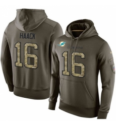 NFL Nike Miami Dolphins 16 Matt Haack Green Salute To Service Mens Pullover Hoodie NFL Nike Miami Dolphins 16 Matt Haack Green Salute To Service Mens Pullover Hoodie