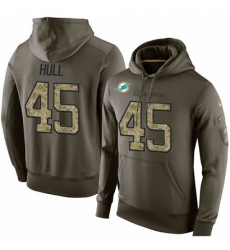 NFL Nike Miami Dolphins 45 Mike Hull Green Salute To Service Mens Pullover Hoodie NFL Nike Miami Dolphins 45 Mike Hull Green Salute To Service Mens Pullover Hoodie