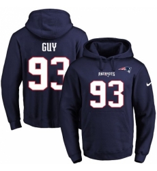NFL Mens Nike New England Patriots 93 Lawrence Guy Navy Blue Name Number Pullover Hoodie NFL Mens Nike New England Patriots 93 Lawrence Guy Navy Blue Name Number Pullover Hoodie