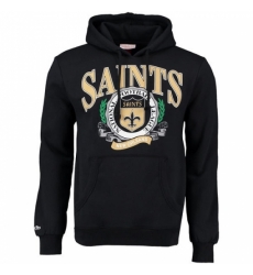 NFL Mens New Orleans Saints Mitchell Ness Black Fair Catch Pullover Hoodie NFL Mens New Orleans Saints Mitchell Ness Black Fair Catch Pullover Hoodie