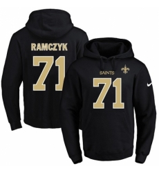 NFL Mens Nike New Orleans Saints 71 Ryan Ramczyk Black Name Number Pullover Hoodie NFL Mens Nike New Orleans Saints 71 Ryan Ramczyk Black Name Number Pullover Hoodie