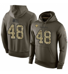 NFL Nike New Orleans Saints 48 Vonn Bell Green Salute To Service Mens Pullover Hoodie NFL Nike New Orleans Saints 48 Vonn Bell Green Salute To Service Mens Pullover Hoodie