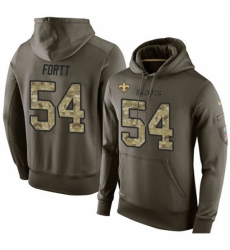 NFL Nike New Orleans Saints 54 Khairi Fortt Green Salute To Service Mens Pullover Hoodie NFL Nike New Orleans Saints 54 Khairi Fortt Green Salute To Service Mens Pullover Hoodie