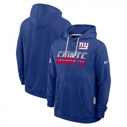 Men New York Giants Royal Sideline Standard Issue Top Prospect Dri FIT Hoodie