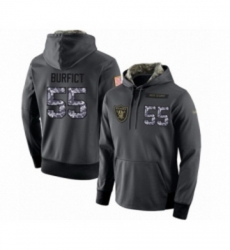Football Mens Oakland Raiders 55 Vontaze Burfict Stitched Black Anthracite Salute to Service Player Performance Hoodie Football Mens Oakland Raiders 55 Vontaze Burfict Stitched Black Anthracite Salute to Service Player Performance Hoodie