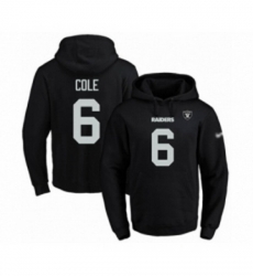 Football Mens Oakland Raiders 6 AJ Cole Black Name Number Pullover Hoodie Football Mens Oakland Raiders 6 AJ Cole Black Name Number Pullover Hoodie