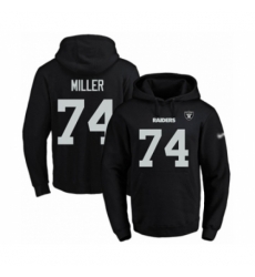 Football Mens Oakland Raiders 74 Kolton Miller Black Name Number Pullover Hoodie Football Mens Oakland Raiders 74 Kolton Miller Black Name Number Pullover Hoodie