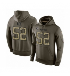 Football Oakland Raiders 52 Marquel Lee Green Salute To Service Mens Pullover Hoodie Football Oakland Raiders 52 Marquel Lee Green Salute To Service Mens Pullover Hoodie