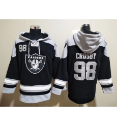 Los Angeles Raiders Sitched Pullover Hoodie #98 Maxx Crosby Los Angeles Raiders Sitched Pullover Hoodie #98 Maxx Crosby