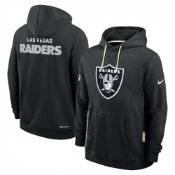 Men Las Vegas Raiders Black Sideline Standard Issue Initial Home Dri FIT Pullover Hoodie