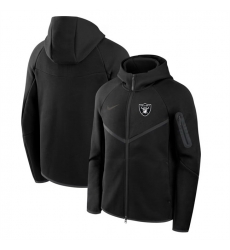 Men Las Vegas Raiders Black Tech Fleece Full Zip Windrunner Hoodie
