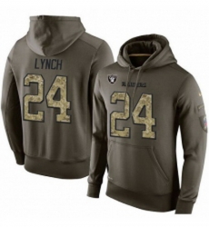 NFL Nike Oakland Raiders 24 Marshawn Lynch Green Salute To Service Mens Pullover Hoodie NFL Nike Oakland Raiders 24 Marshawn Lynch Green Salute To Service Mens Pullover Hoodie