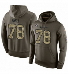 NFL Nike Oakland Raiders 78 Art Shell Green Salute To Service Mens Pullover Hoodie NFL Nike Oakland Raiders 78 Art Shell Green Salute To Service Mens Pullover Hoodie