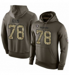NFL Nike Oakland Raiders 78 Justin Ellis Green Salute To Service Mens Pullover Hoodie NFL Nike Oakland Raiders 78 Justin Ellis Green Salute To Service Mens Pullover Hoodie