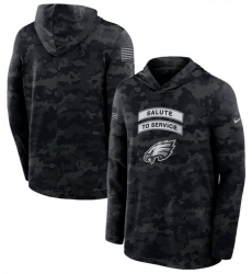 Men Philadelphia Eagles Black 2026 Salute to Service Sideline Lightweight Hoodie Dri FIT Long Sleeve Top Men Philadelphia Eagles Black 2026 Salute to Service Sideline Lightweight Hoodie Dri FIT Long Sleeve Top