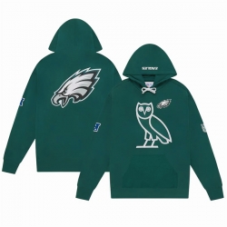 Men Philadelphia Eagles Green OVO Scarlet Icon Team Pullover Hoodie