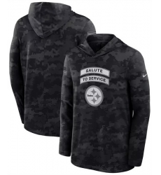 Men Pittsburgh Steelers Black 2026 Salute to Service Sideline Lightweight Hoodie Dri FIT Long Sleeve Top Men Pittsburgh Steelers Black 2026 Salute to Service Sideline Lightweight Hoodie Dri FIT Long Sleeve Top