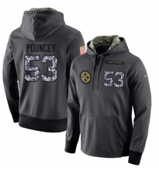NFL Mens Nike Pittsburgh Steelers 53 Maurkice Pouncey Stitched Black Anthracite Salute to Service Player Performance Hoodie NFL Mens Nike Pittsburgh Steelers 53 Maurkice Pouncey Stitched Black Anthracite Salute to Service Player Performance Hoodie
