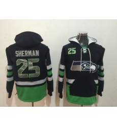 Men Nike Seattle Seahawks Richard Sherman 25 NFL Winter Thick Hoodie Men Nike Seattle Seahawks Richard Sherman 25 NFL Winter Thick Hoodie