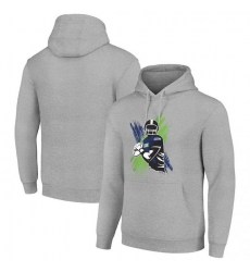 Men Starter Heather Gray Seattle Seahawks Player X Fleece Pullover Hoodie Men Starter Heather Gray Seattle Seahawks Player X Fleece Pullover Hoodie