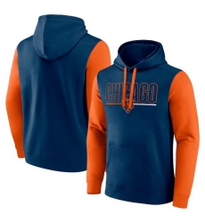Men Orange Chicago Bears Outline Pullover Hoodie Men Orange Chicago Bears Outline Pullover Hoodie