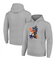 Men Starter Heather Gray Chicago Bears Player X Fleece Pullover Hoodie Men Starter Heather Gray Chicago Bears Player X Fleece Pullover Hoodie