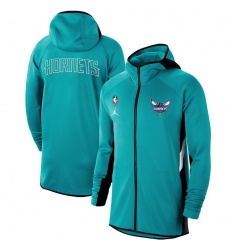 Men Nike Charlotte Hornets Teal Authentic Showtime Therma Flex Performance Full Zip Hoodie Men Nike Charlotte Hornets Teal Authentic Showtime Therma Flex Performance Full Zip Hoodie