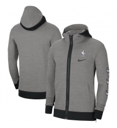 Men Nike Chicago Bulls Heathered Charcoal Authentic Showtime Performance Full Zip Hoodie Jacket Men Nike Chicago Bulls Heathered Charcoal Authentic Showtime Performance Full Zip Hoodie Jacket