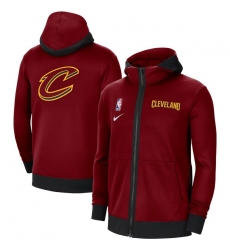 Men Nike Cleveland Cavaliers Wine Authentic Showtime Performance Full Zip Hoodie Jacket Men Nike Cleveland Cavaliers Wine Authentic Showtime Performance Full Zip Hoodie Jacket