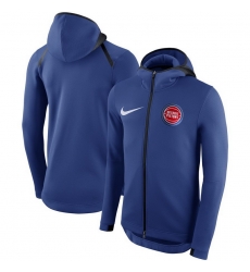 Men Detroit Pistons Nike Showtime Therma Flex Performance Full Zip Hoodie Blue Men Detroit Pistons Nike Showtime Therma Flex Performance Full Zip Hoodie Blue