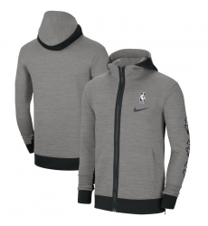 Men Nike Houston Rockets Heathered Charcoal Authentic Showtime Performance Full Zip Hoodie Jacket Men Nike Houston Rockets Heathered Charcoal Authentic Showtime Performance Full Zip Hoodie Jacket