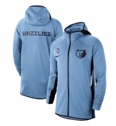 Men Nike Memphis Grizzlies Light Blue Authentic Showtime Therma Flex Performance Full Zip Hoodie Men Nike Memphis Grizzlies Light Blue Authentic Showtime Therma Flex Performance Full Zip Hoodie