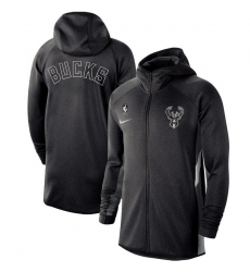 Men Nike Milwaukee Bucks Heather Black Authentic Showtime Therma Flex Performance Full Zip Hoodie Men Nike Milwaukee Bucks Heather Black Authentic Showtime Therma Flex Performance Full Zip Hoodie