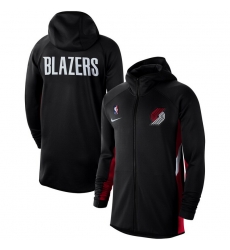 Men Nike Portland Trail Blazers Black Authentic Showtime Therma Flex Performance Full Zip Hoodie Men Nike Portland Trail Blazers Black Authentic Showtime Therma Flex Performance Full Zip Hoodie