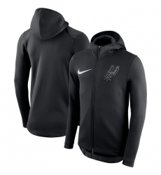 Men San Antonio Spurs Nike Showtime Therma Flex Performance Full Zip Hoodie Black Men San Antonio Spurs Nike Showtime Therma Flex Performance Full Zip Hoodie Black