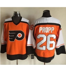 Flyers #26 Brian Propp OrangeBlack CCM Throwback Stitched NHL Jersey Flyers #26 Brian Propp OrangeBlack CCM Throwback Stitched NHL Jersey