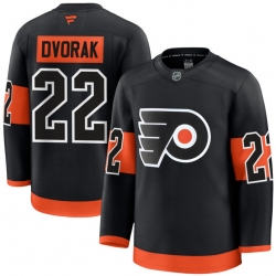 Men Philadelphia Flyers 22 Christian Dvorak Black 2024 25 Alternate stitched Hockey Jersey