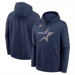 Men Houston Astros Navy Cooperstown Collection Logo Club Pullover Hoodie