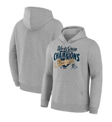Men Los Angeles Dodgers Grey 2025 World Series Champions Locker Room Hoodie Men Los Angeles Dodgers Grey 2025 World Series Champions Locker Room Hoodie