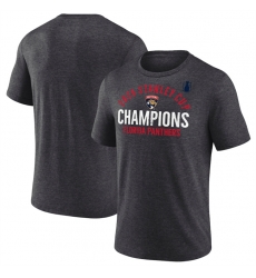Men Florida Panthers Heather Charcoal 2025 Stanley Cup Champions Rush Tri Blend T Shirt Men Florida Panthers Heather Charcoal 2025 Stanley Cup Champions Rush Tri Blend T Shirt