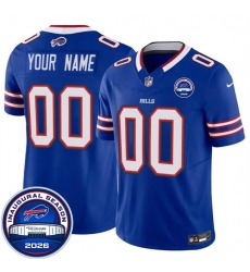 Men Buffalo Bills Active Player Custom Blue F U S E  2026 Inaugural Season at Highmark Stadium Stitched Football Jersey