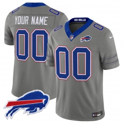Men Buffalo Bills Active Player Custom Gray F U S E  2026 Nickel City Vapor Stitched Football Jersey
