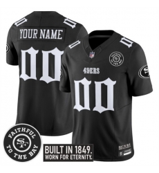 Men San Francisco 49ers Active Player Custom Black F U S E   Fog City Gothic Edition  Vapor Limited Stitched Football Jersey