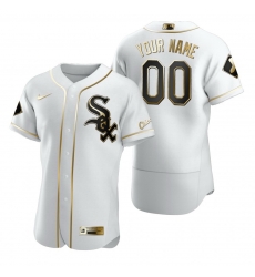 Men Women Youth Toddler Chicago White Sox White Gold Custom Nike MLB Flex Base Jersey Men Women Youth Toddler Chicago White Sox White Gold Custom Nike MLB Flex Base Jersey
