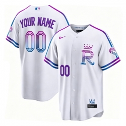 Men Kansas City Royals Nike White 2026 City Connect Stadium Custom Jersey