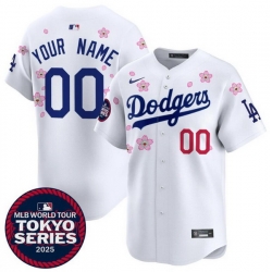 Men Women Youth Los Angeles Dodgers Active Player Custom White 2025 Tokyo Series Limited Stitched Baseball Jersey