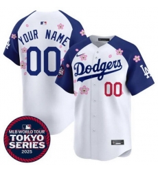 Men Women Youth Los Angeles Dodgers Active Player Custom White Royal 2025 Tokyo Series Limited Stitched Baseball Jersey